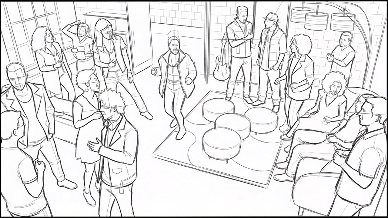 Roughs - storyboard frame 9 by Dakota Warren